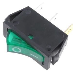 Interruptor Basculante Unipolar OFF-ON Luminoso VERDE 15A