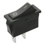 Interruptor Basculante Unipolar ON-OFF 16A NEGRO