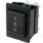 Pulsador Basculante Bipolar (ON)-OFF-(ON) 16A/250Vac para Lunetas