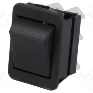 Pulsador Basculante Bipolar 16A/250Vac ON-(ON) color Negro
