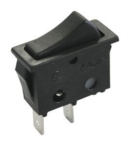 Pulsador Basculante Unipolar 16A/250Vac NEGRO