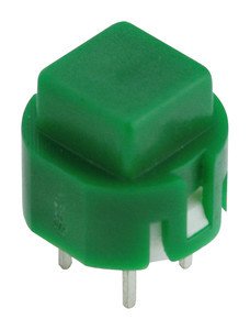 Pulsador Boton Cuadrado VERDE OFF-ON Abierto Reposo