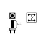 Pulsador Tacto 6x6mm Altuta total 13mm TACT-613N-F
