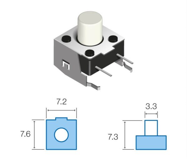 Pulsador Tacto miniatura Horizontal