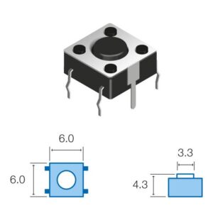 SW063 Pulsador Tacto L: 4,3mm HST0232  c/TT