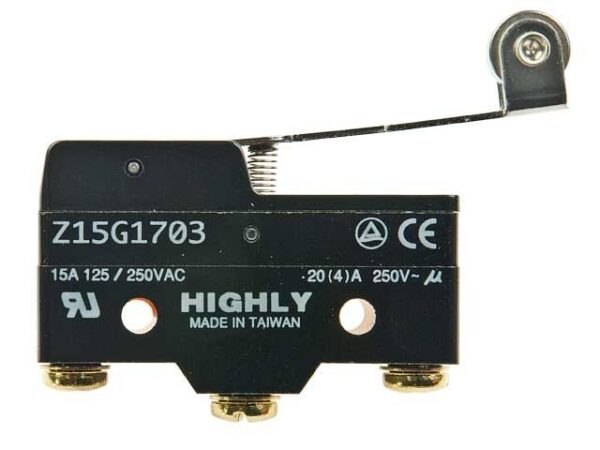 Microinterruptor Palanca + Rueda 48,5mm 20A/250Vac