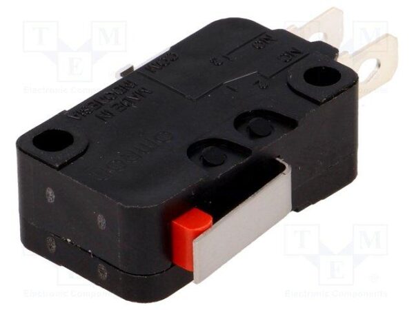 Microinterruptor Palanca 13,6mm Terminales faston 16Amp