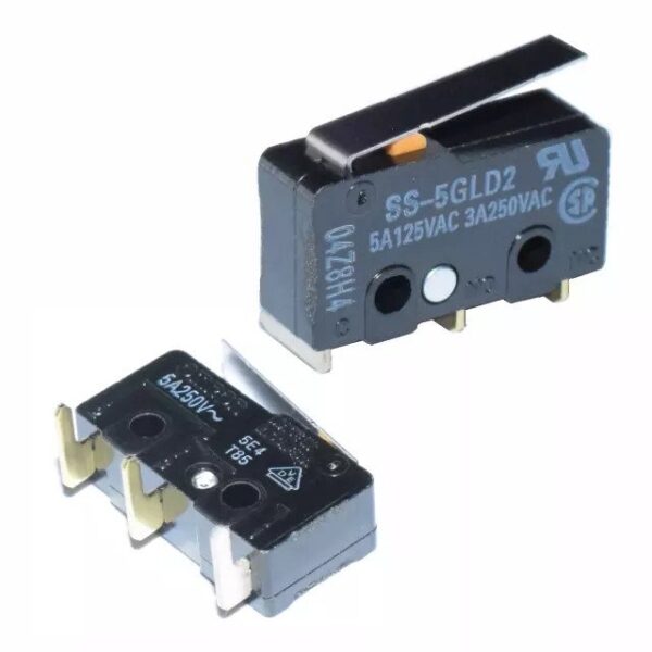 Microinterruptor Palanca 14,5mm Terminales acodados
