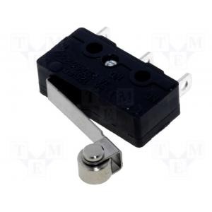 Microinterruptor Palanca 17mm+Rueda ON-(ON) 3Amp