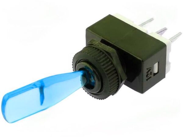 Interruptor Palanca Iluminado 12V AZUL 6A/12Vdc ON-OFF