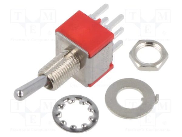 Interruptor palanca ON-ON DPDT 2A 250Vac Cto. Impreso