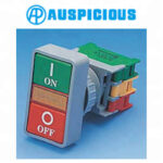 Interruptor Doble Tecla Rojo/Verde ON-OFF 3A/250Vac IP65