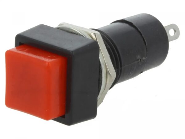 Interruptor Presion Cuadrado OFF-ON ROJO