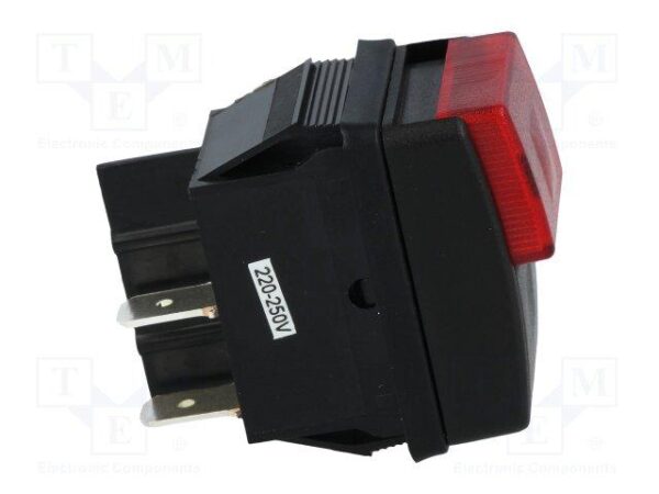 Interruptor Presion OFF-ON 2 pulsadores Negro/Rojo 10A