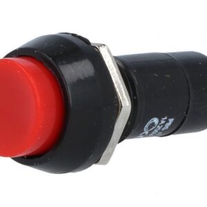 Interruptor/Pulsado Redondo Abierto Reposo OFF-ON 1A ROJO