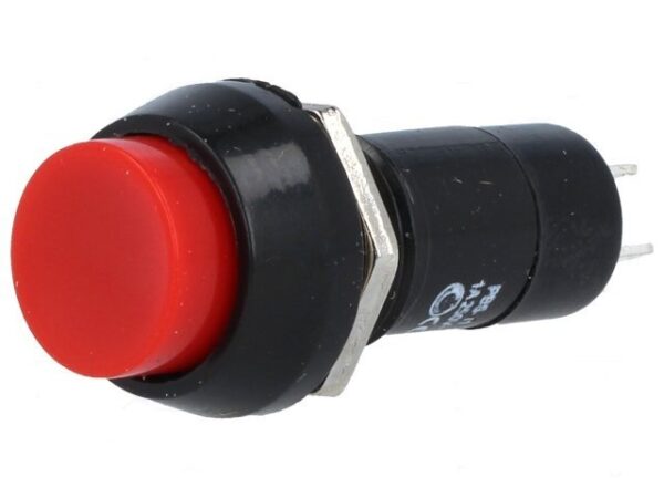 Interruptor/Pulsado Redondo Abierto Reposo OFF-ON 1A ROJO