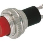 Pulsador Abierto Reposo OFF-(ON) Boton Rojo 0,5A/250Vac