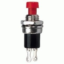 Pulsador Cerrado Reposo 1A/25V0ac pulsador ROJO ON-(OFF)