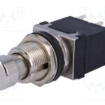 Pulsador Conmutador 2Ctos ON-(ON) 1A 250V Cto.Imp