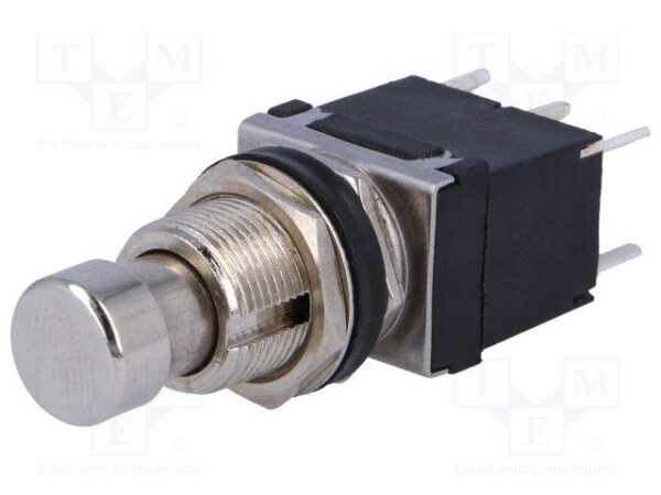 Pulsador Conmutador 2Ctos ON-(ON) 1A 250V Cto.Imp