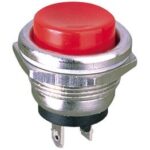 Pulsador Empotrar OFF-(ON) Abierto Reposo 2A/250Vac ROJO