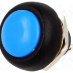 Pulsador OFF-(ON) NA 1A/250V M12 AZUL