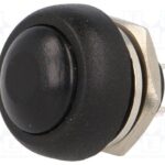 Pulsador OFF-(ON) NA 1A/250V M12 NEGRO