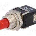 Pulsador Presion 1 Cto. OFF-(ON) 4A/250Vac Boton Rojo