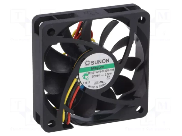 Ventilador 24Vdc 60x60x15mm 2,02W 3 Cables VAPO