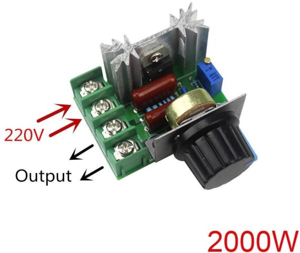Regulador Velocidad Motores 220Vac 2000Wmax