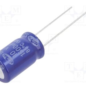 Condensador Electrolitico 1500uF 10Vdc 85ºC Ø10x16mm Radial