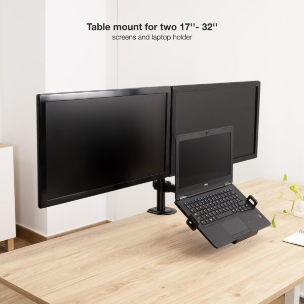 Soporte Mesa 2 Monitores Portatil TOOQ DB1202TN