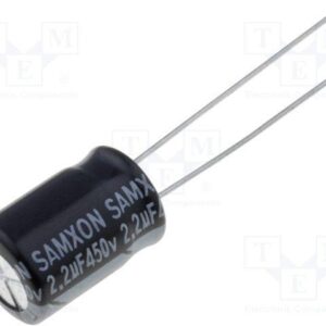 Condensador Electrolitico 2,2uF 450Vdc 105ºC 8x12mm Radial