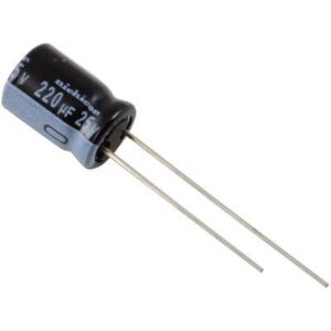 Condensador Electrolitico 220uF 25Vdc 105ºC 8x12mm Radial
