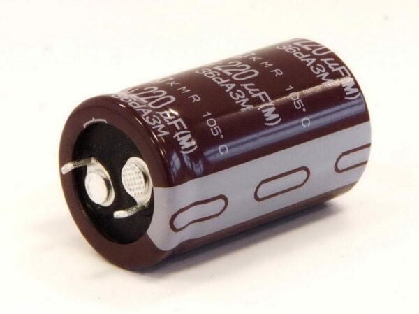 Condensador Electrolitico 220uF 400Vdc 105ºC 25x45mm 2pin