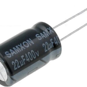 Condensador Electrolitico 22uF 400Vdc 105ºC 12,5x25mm Radial