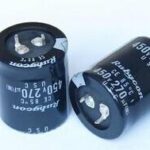 Condensador Electrolitico 270uF 450Vdc 105ºC 25.4x40mm 2Pin