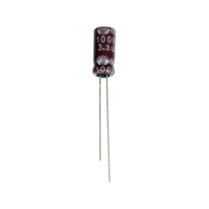 Condensador Electrolitico 3,3uF 100Vdc medidas 5x11mm Radial