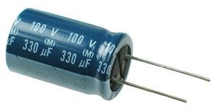 Condensador Electrolitico 330uF 100Vdc 105ºC 16x25mm Radial