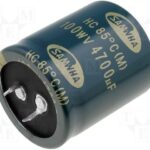 Condensador Electrolitico 4700uF 100Vdc 105ºC 35x45mm 2pin