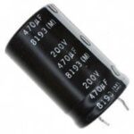 Condensador Electrolitico 470uF 200Vdc 105ºC Ø22x30mm 2Pin