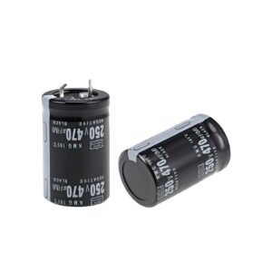 Condensador Electrolitico 470uF 250Vdc 105ºC 25x40mm 2pin