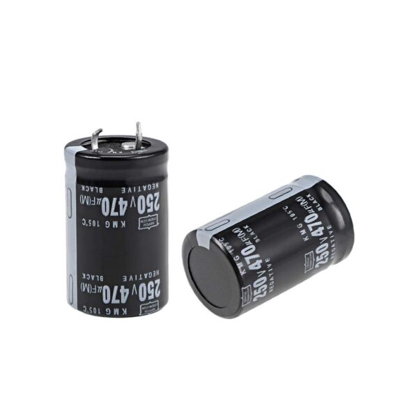 Condensador Electrolitico 470uF 250Vdc 105ºC 25x40mm 2pin