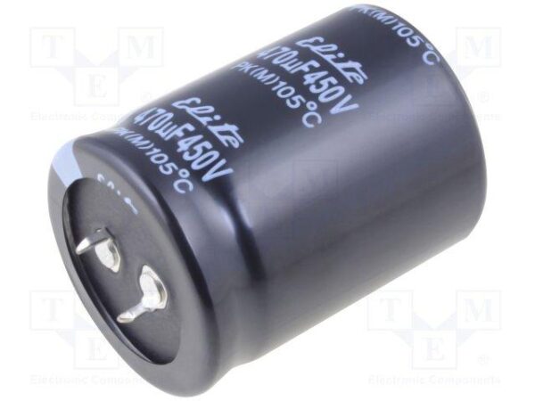 Condensador Electrolitico 470uF 450Vdc 105ºC 35x45mm 2pin