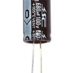 Condensador Electrolitico 680uF 100Vdc 105ºC 18x40mm Radial
