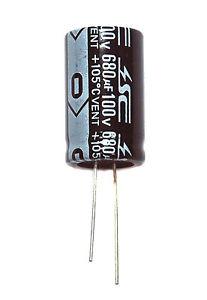Condensador Electrolitico 680uF 100Vdc 105ºC 18x40mm Radial