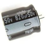 Condensador Electrolitico ESR 820uF 50Vdc 105ºC Ø18x20mm Radial
