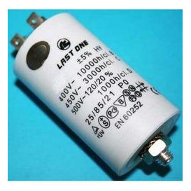 Condensador Motor 1,5uF 450Vac FASTON + torno  M8