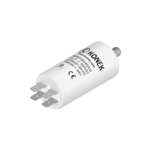 Condensador Motor 12uF 450Vac 38x75mm FASTON + torno M8