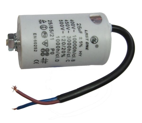 Condensador Motor 14uF 450Vac 40x70mm CABLES + torno M8